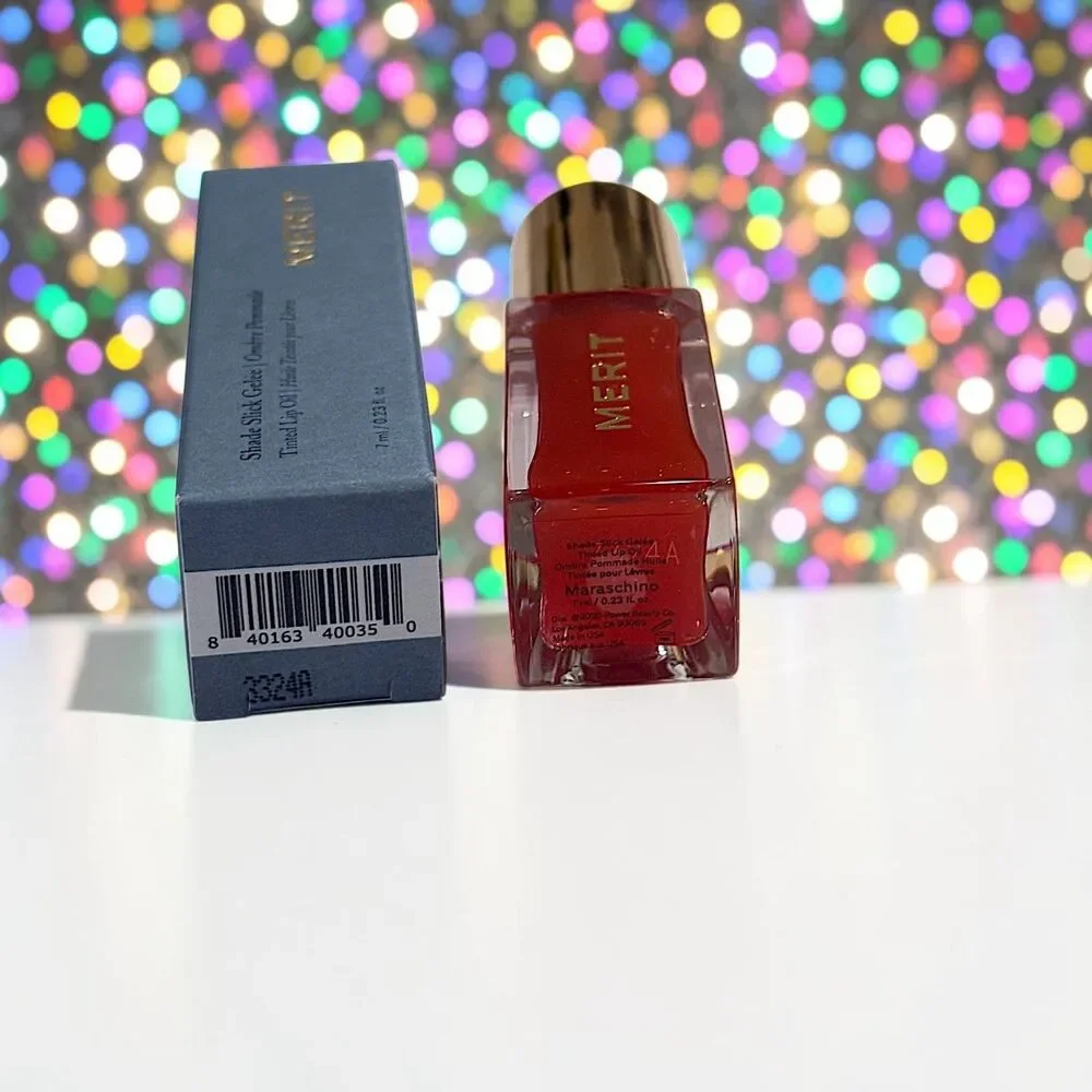 MERIT Shade Slick Gelée Tinted Lip Oil in MARASCHINO 0.23 oz full size NIB